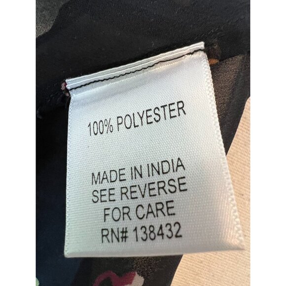 ModCloth Blouse Prairie‎ Shirt Short Sleeve Sheer Button Front Puff Sleeve Small - Picture 5 of 12